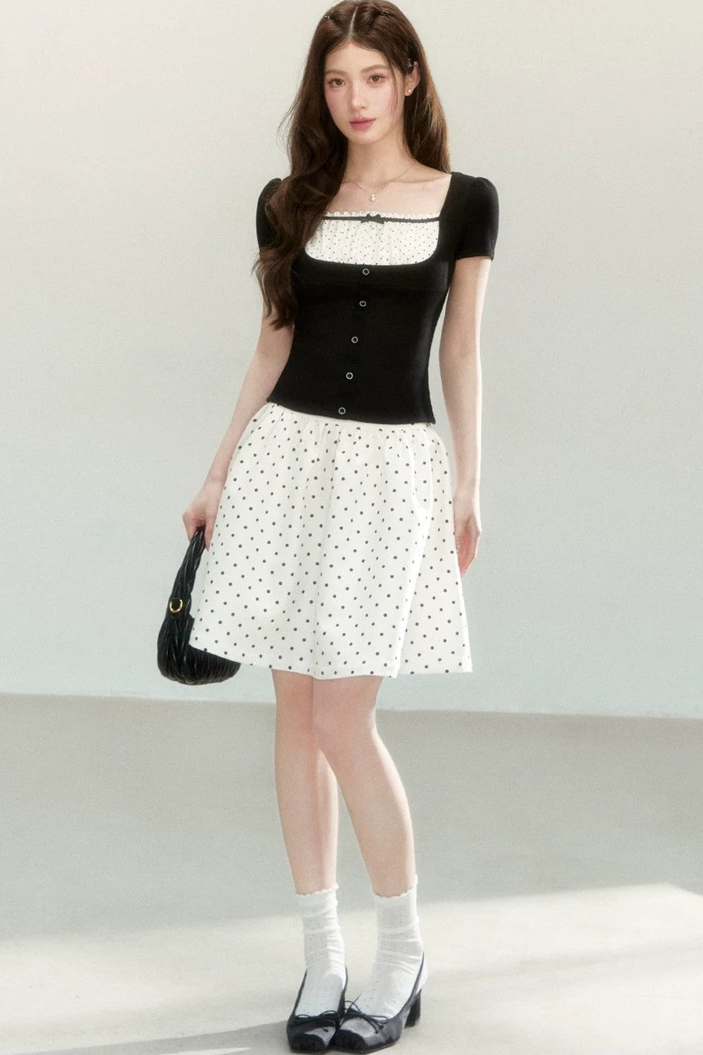 Minifalda Evasé con Lunares