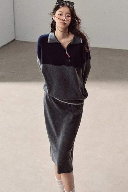 Wool Academy Style Top and Skirt Set-Up