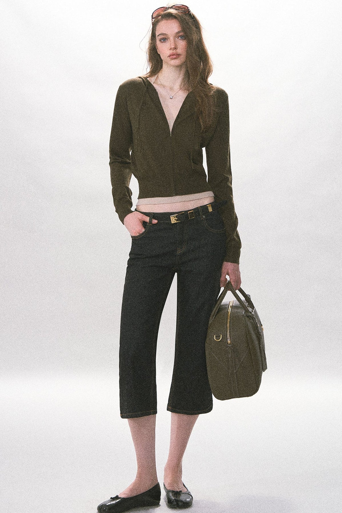 Ceinture minimaliste à boucle carrée