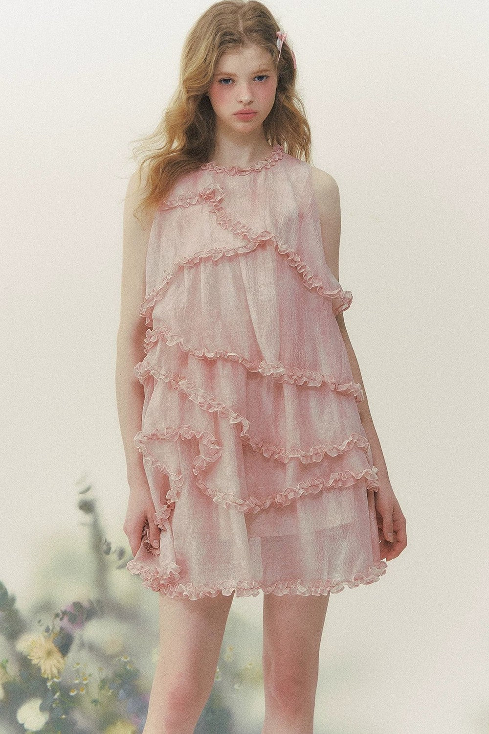 Pink Mist Layered Dress