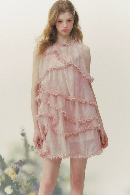 Pink Mist Layered Dress