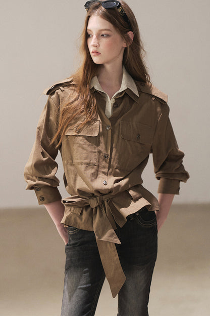 Linen Belted Shirt