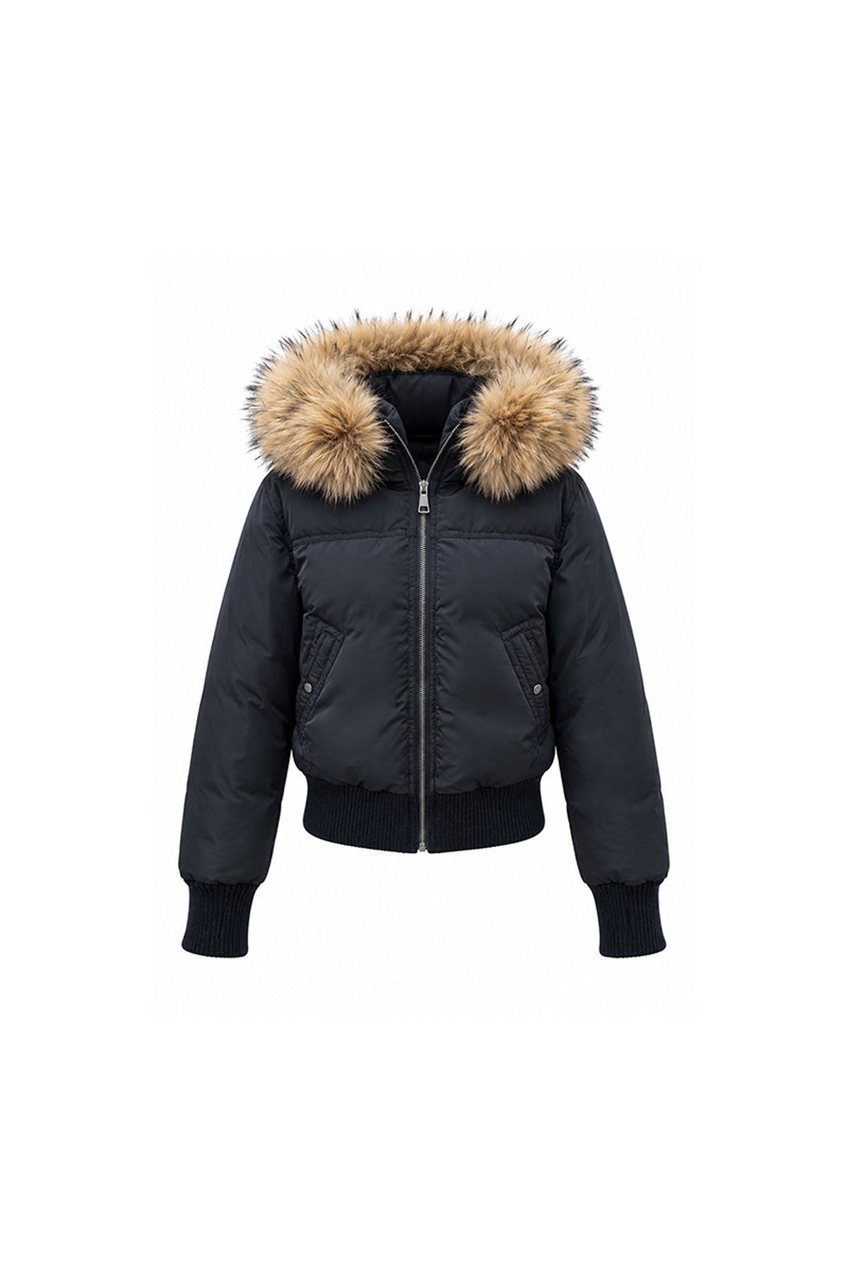 Lightweight Hooded Fur Collar Down Jacket and Pants Set-Up