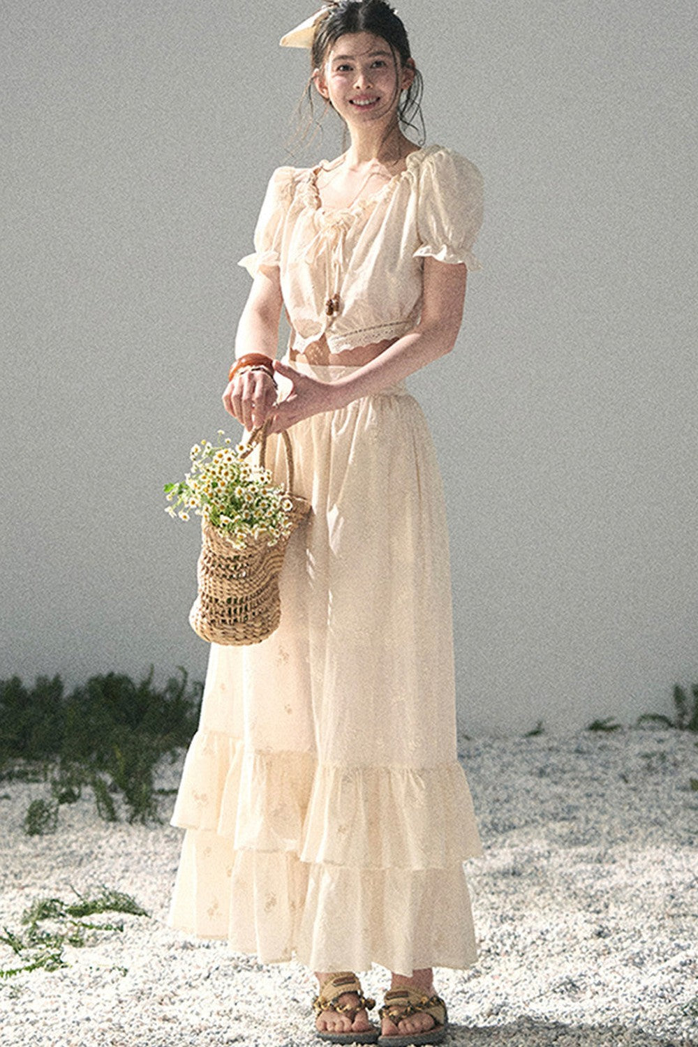 Mature Garden Summer Skirt Set-Up