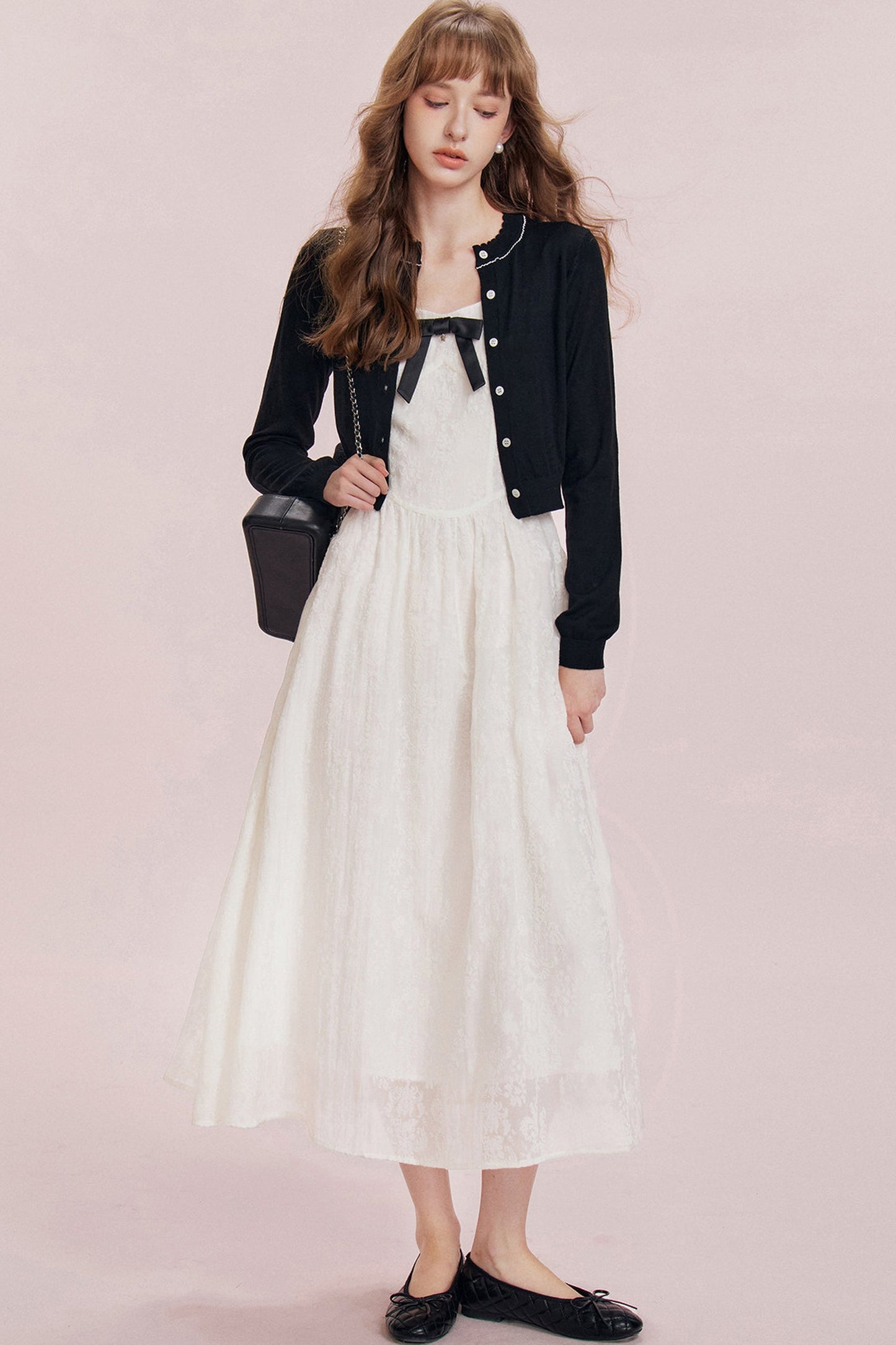 Romantic Cashmere Wavy Cardigan