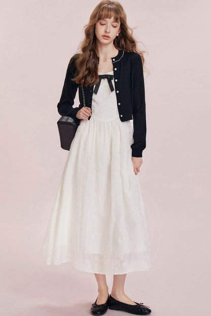 Romantic Cashmere Wavy Cardigan