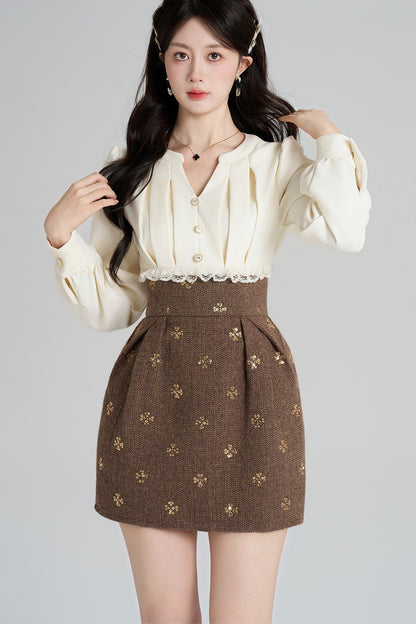 French-Style Shirt and Skirt Set-Up