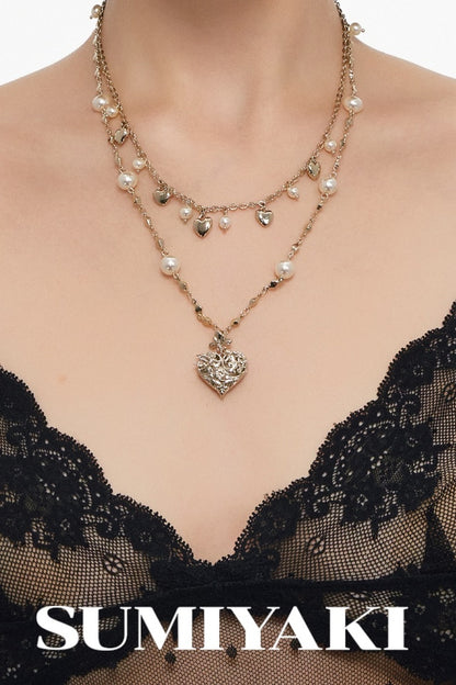 Double Layer Heart Necklace