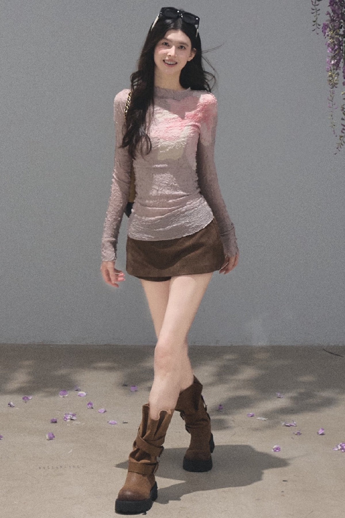 Maillard Retro Suede Skirt