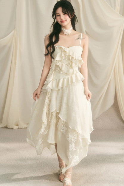 Rose Wave Layered Camisole and Skirt Set-Up