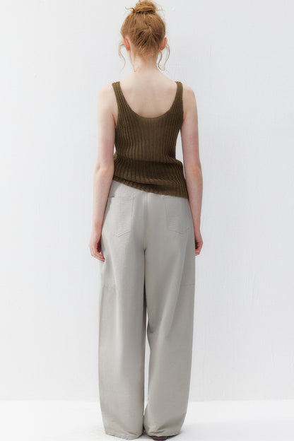 Hollow Ribbed Knit Camisole