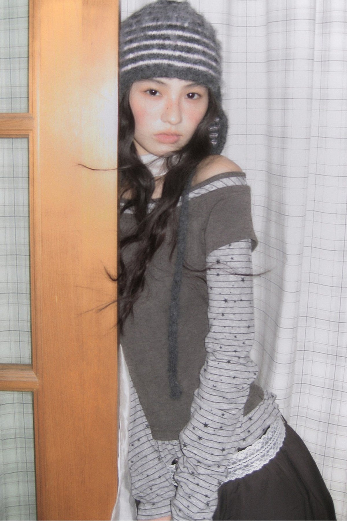 Star Stripe Layered-Look Top and Skirt Set-Up