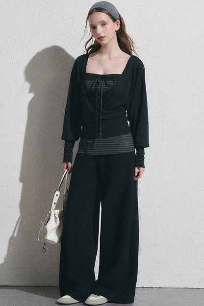Conjunto de camisa pulóver petite con camisola