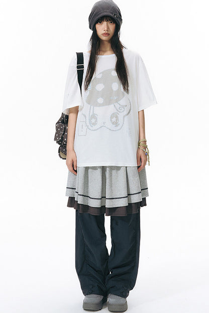 Starwii blusa oversize stampata