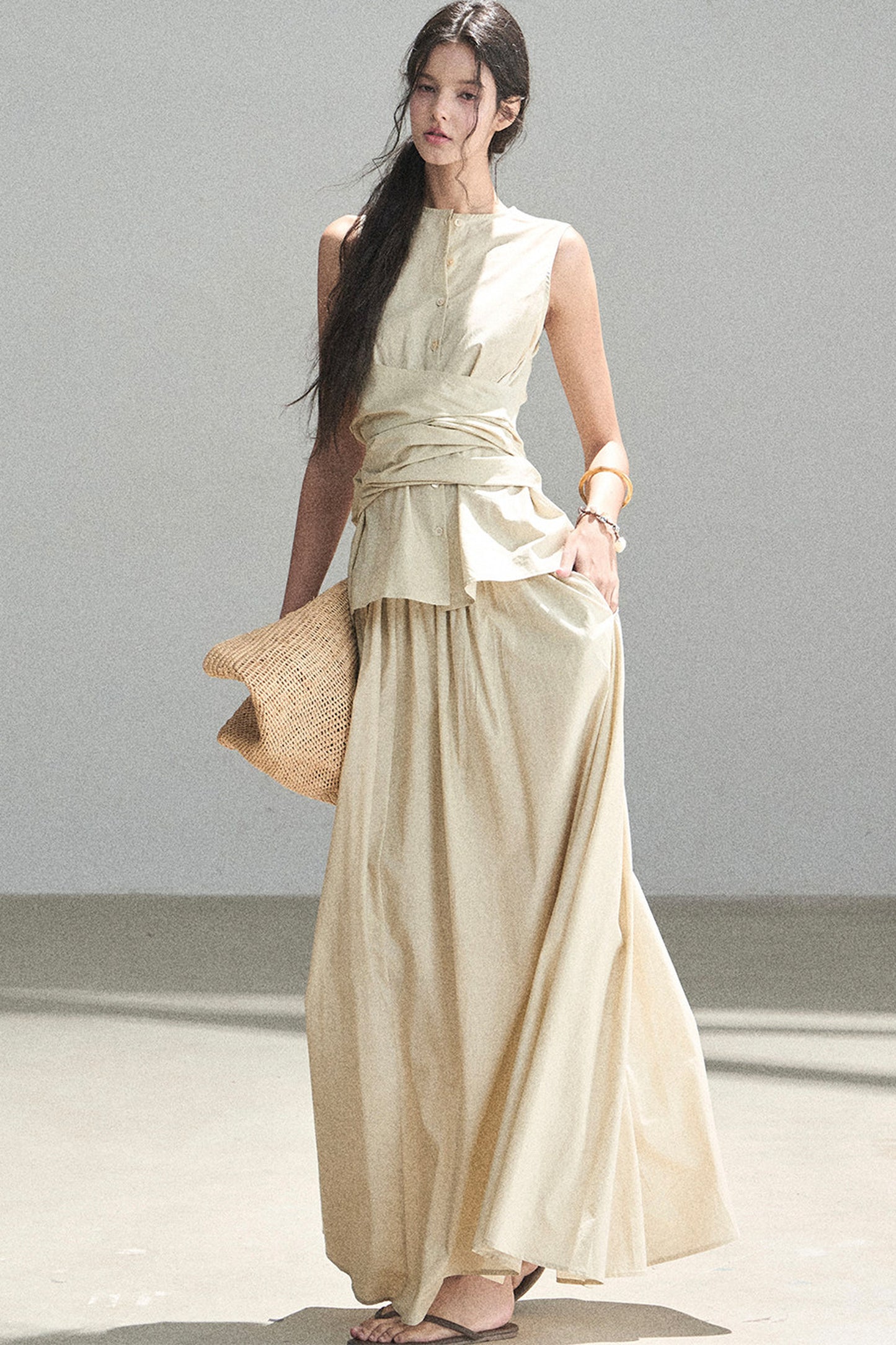 French Style Lazy Top and Skirt Set-Up