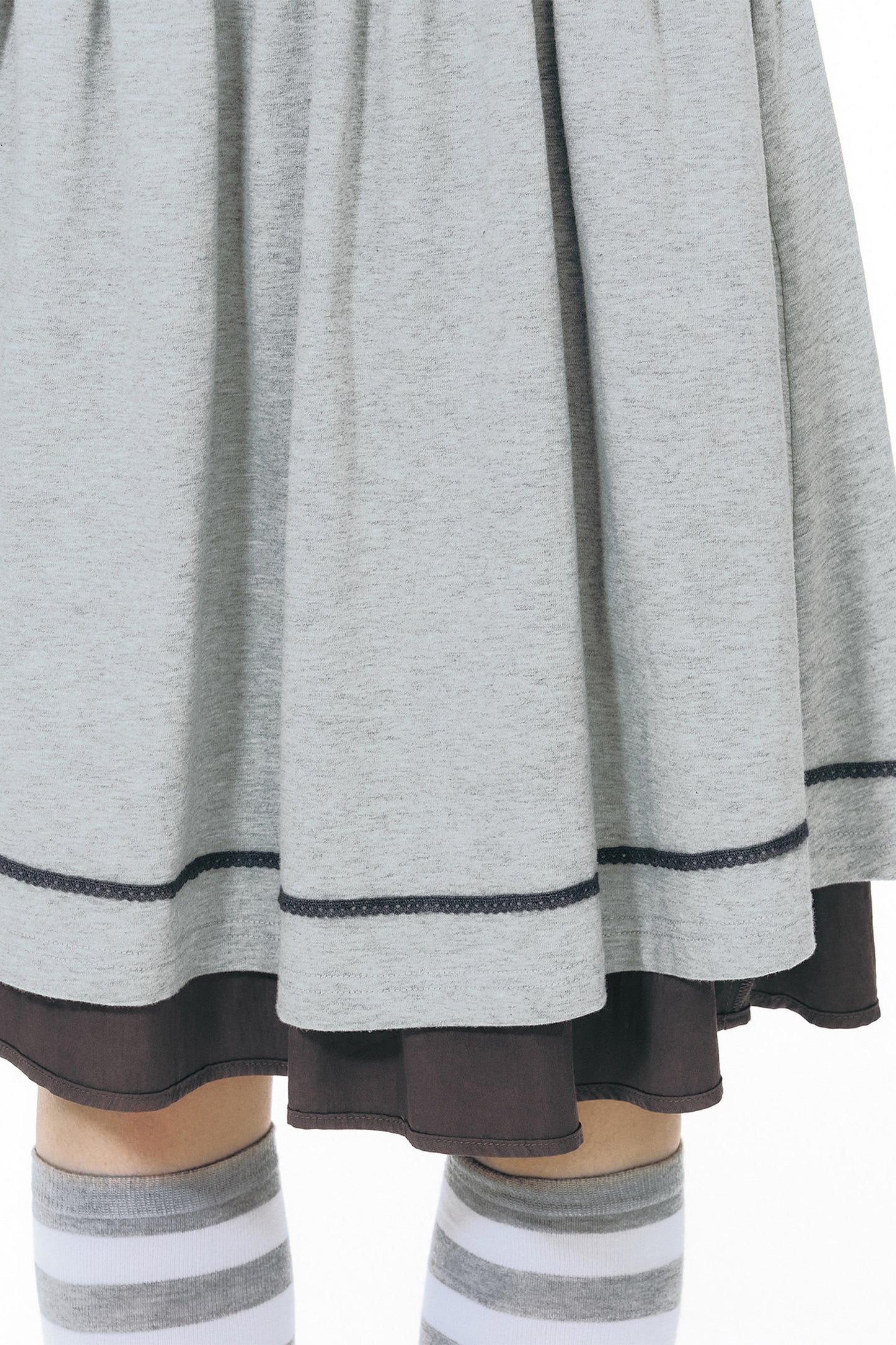 Reversible Color-Blocked Knit Skirt