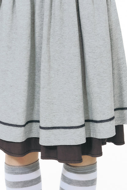 Reversible Color-Blocked Knit Skirt