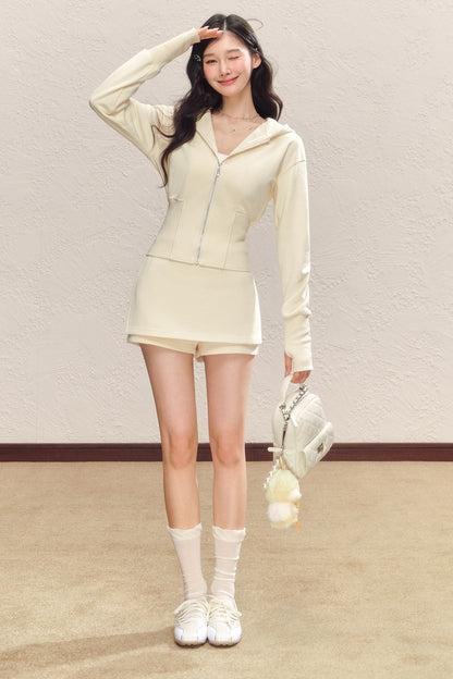 Korean Style Sweatshirt and Skirt Set-Up
