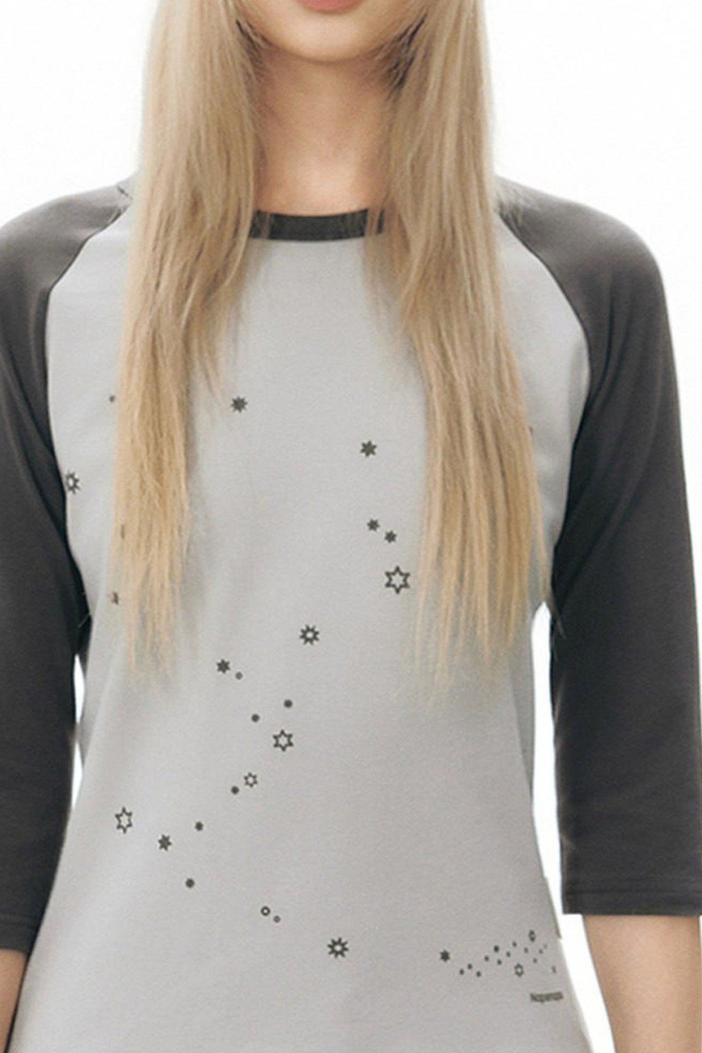 Color-Blocked Raglan Sleeve Knit Blouse