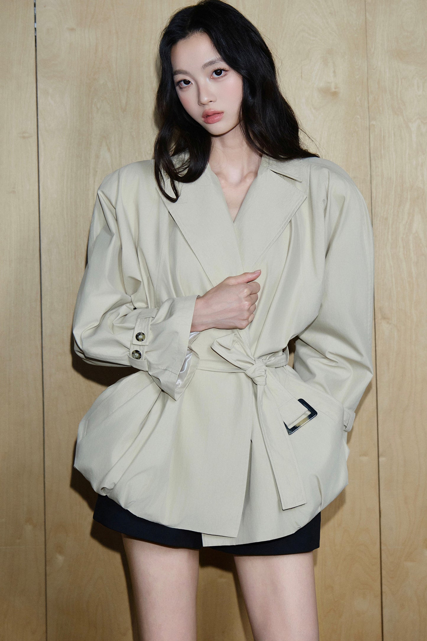 Collar Tie Bubble Jacket