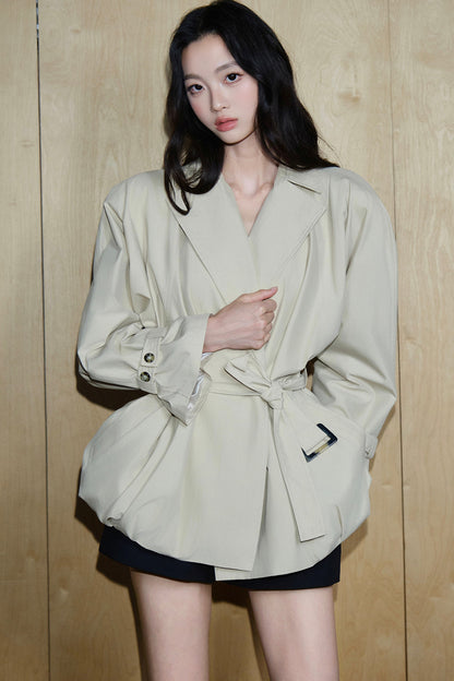 Collar Tie Bubble Jacket