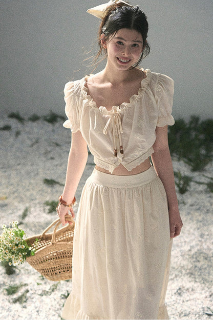 Mature Garden Summer Skirt Set-Up