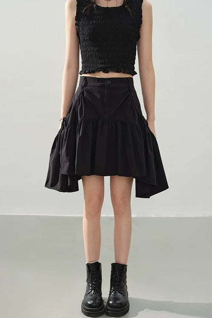 Irregular A-Line Mini Skirt