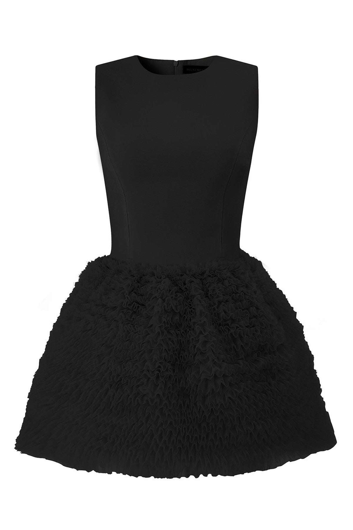 Blue Mesh Tiered Dress