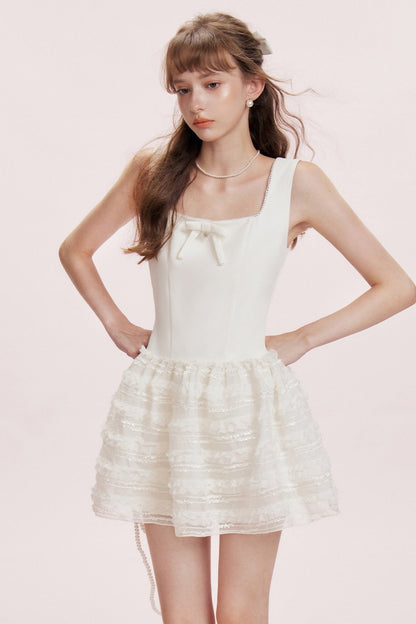 Moonlight White A-Line Dress
