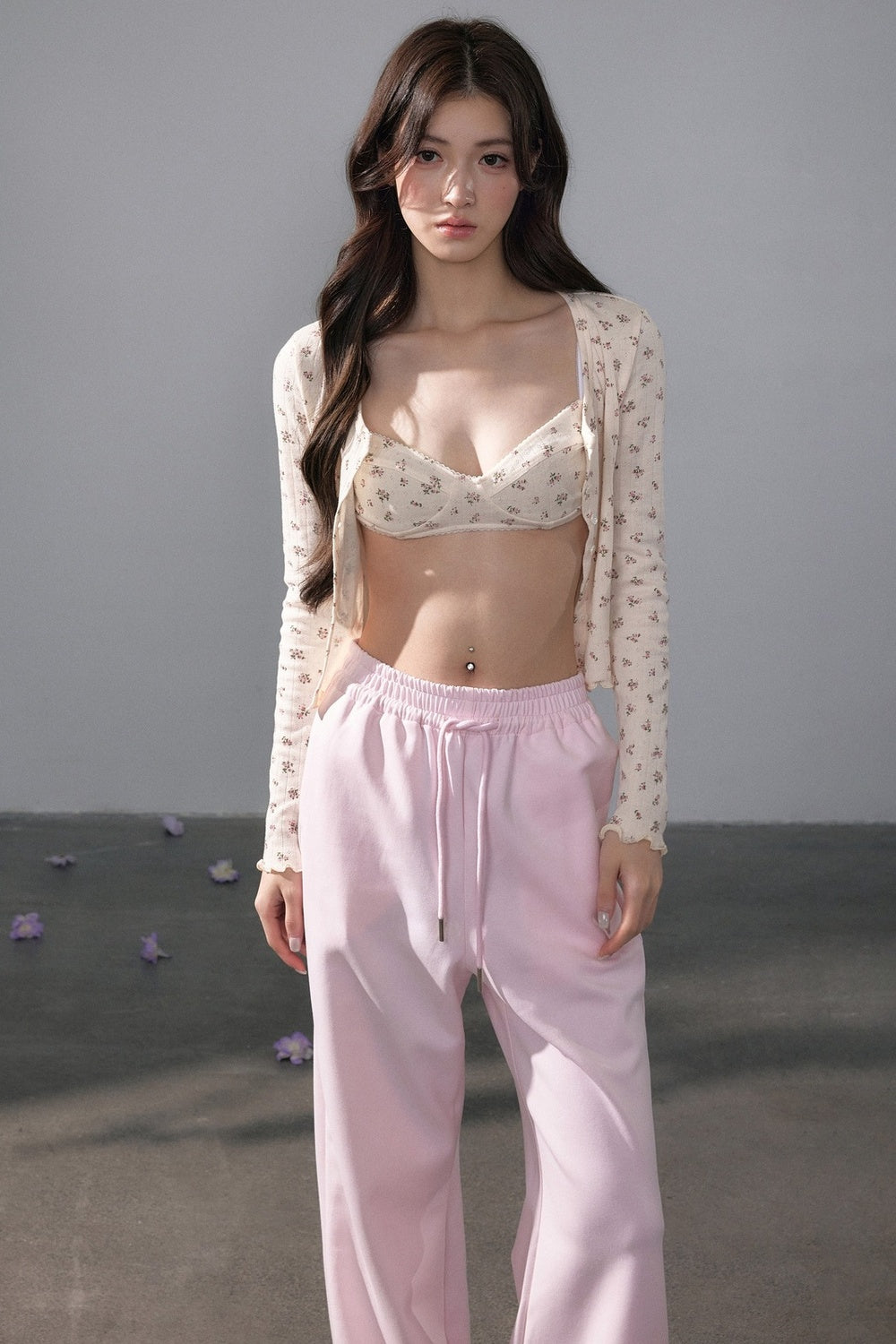 Strawberry Cheese Cardigan Shorts and Top Set-Up