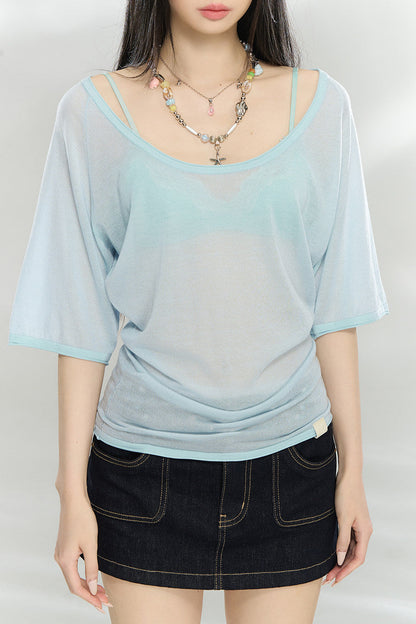 Heavyweight Lyocell Batwing Top