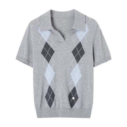 Diamond Color-Block Polo
