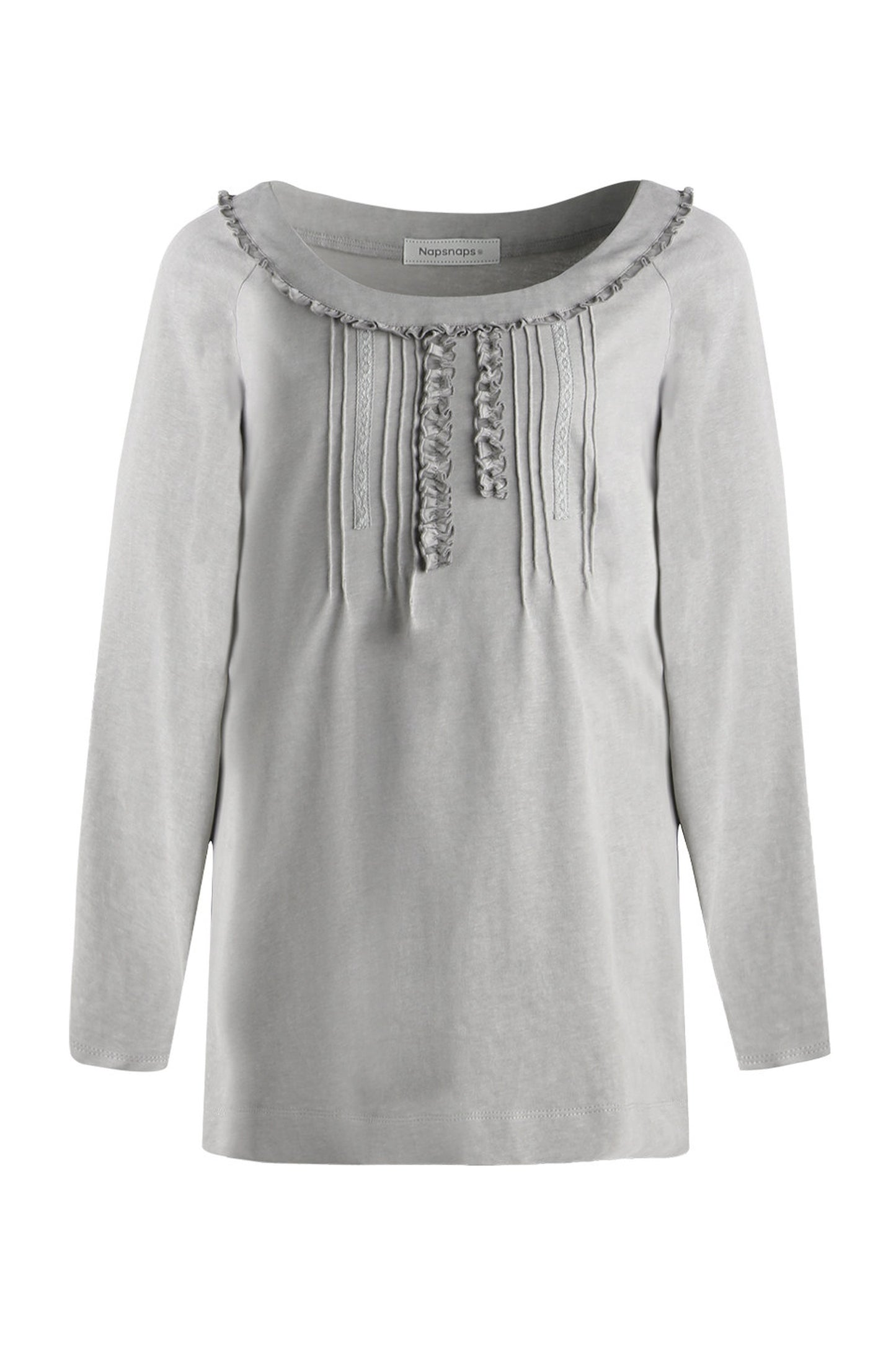 Front Chest Tuck Webbing Raglan Knit T-Shirt