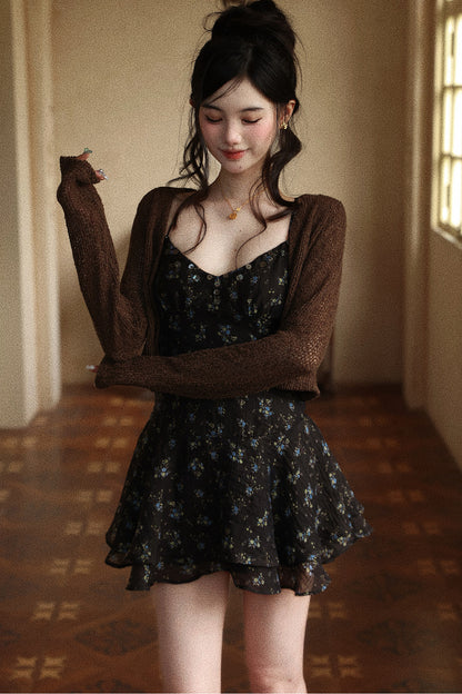 Loose Fit Long Sleeve Knit Cardigan
