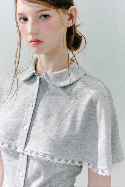 Cape Shirt and Skirt Set