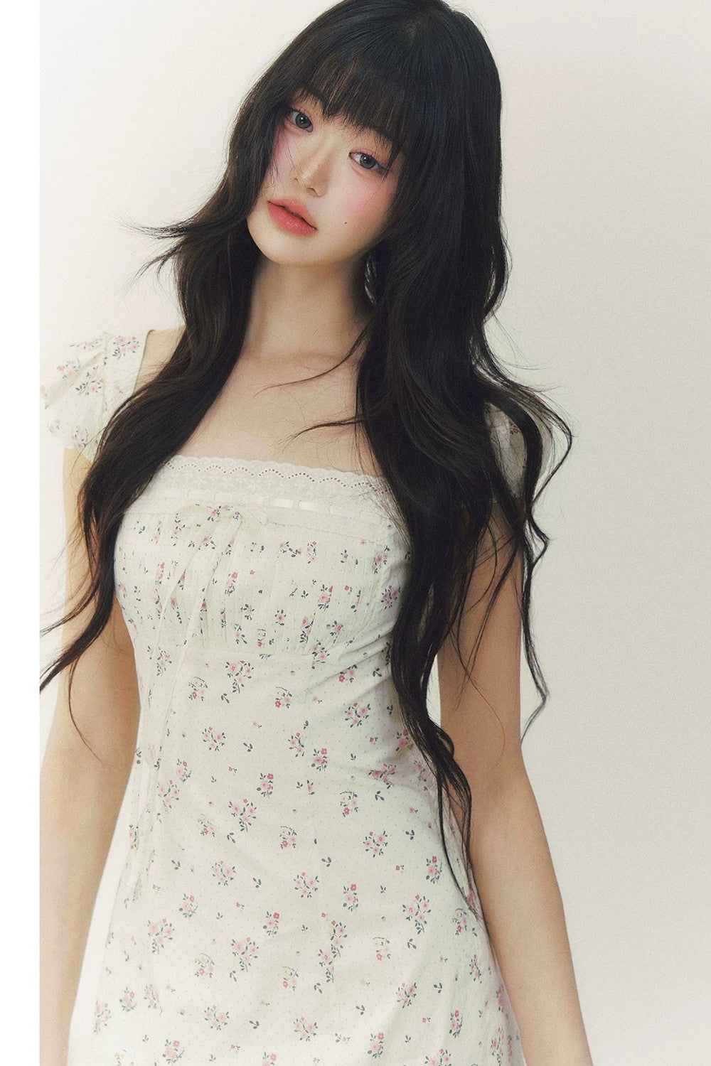 Floral Polka Dot A-Line Dress