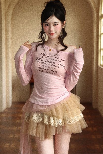 Neon Vitality Pink Long Sleeve Top
