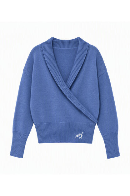 Westayone Long-Sleeved Knitted Sweater and Wide-Leg Pants Set-Up
