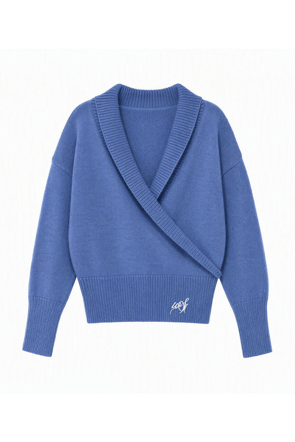 Westayone Long-Sleeved Knitted Sweater and Wide-Leg Pants Set-Up