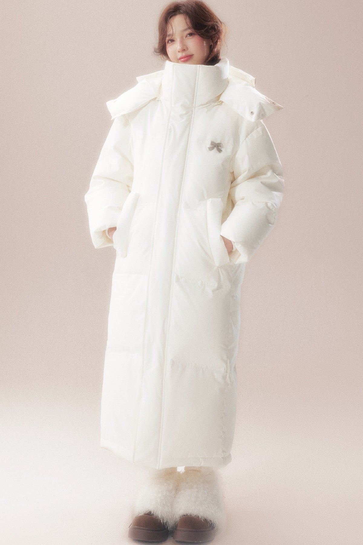 Long 90 White Goose Down Coat