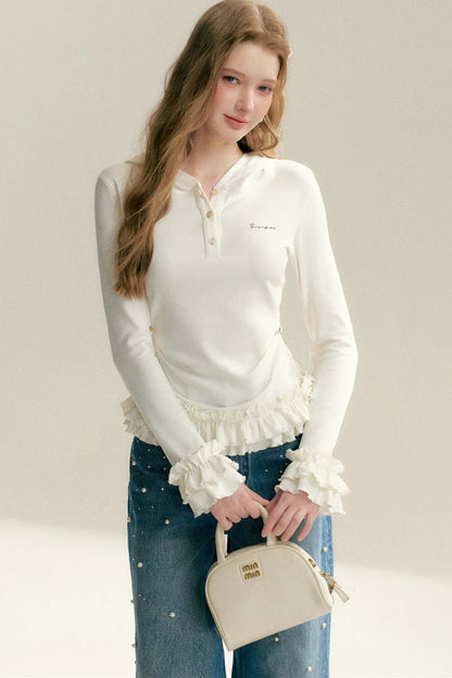 Hooded Patchwork T-Shirt Set
