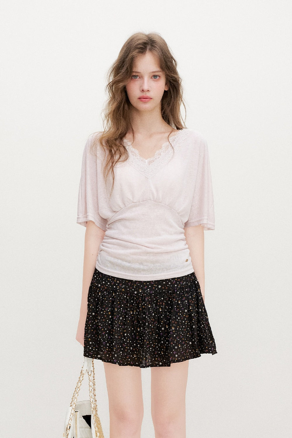 Lace Batwing Sleeve Top
