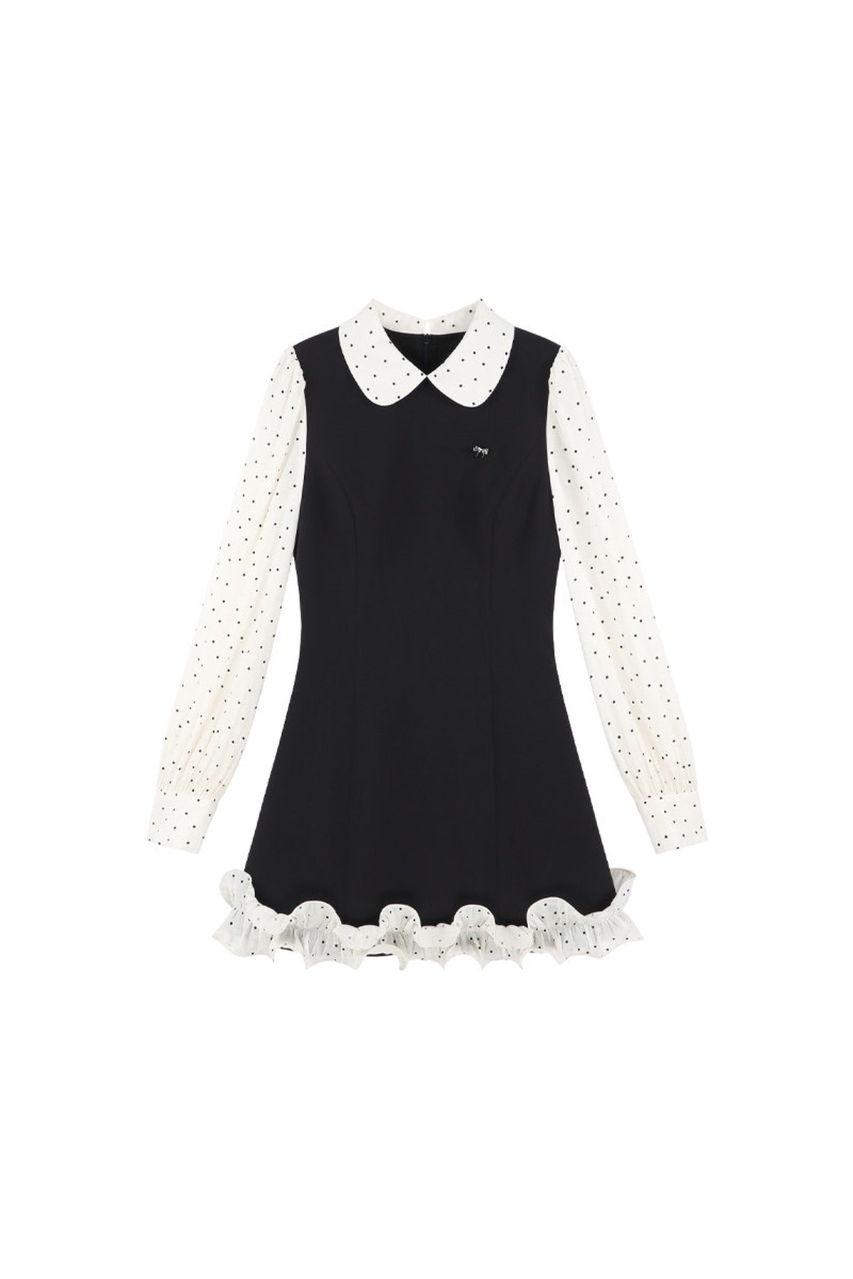 Doll Collar Layered-Look Dress