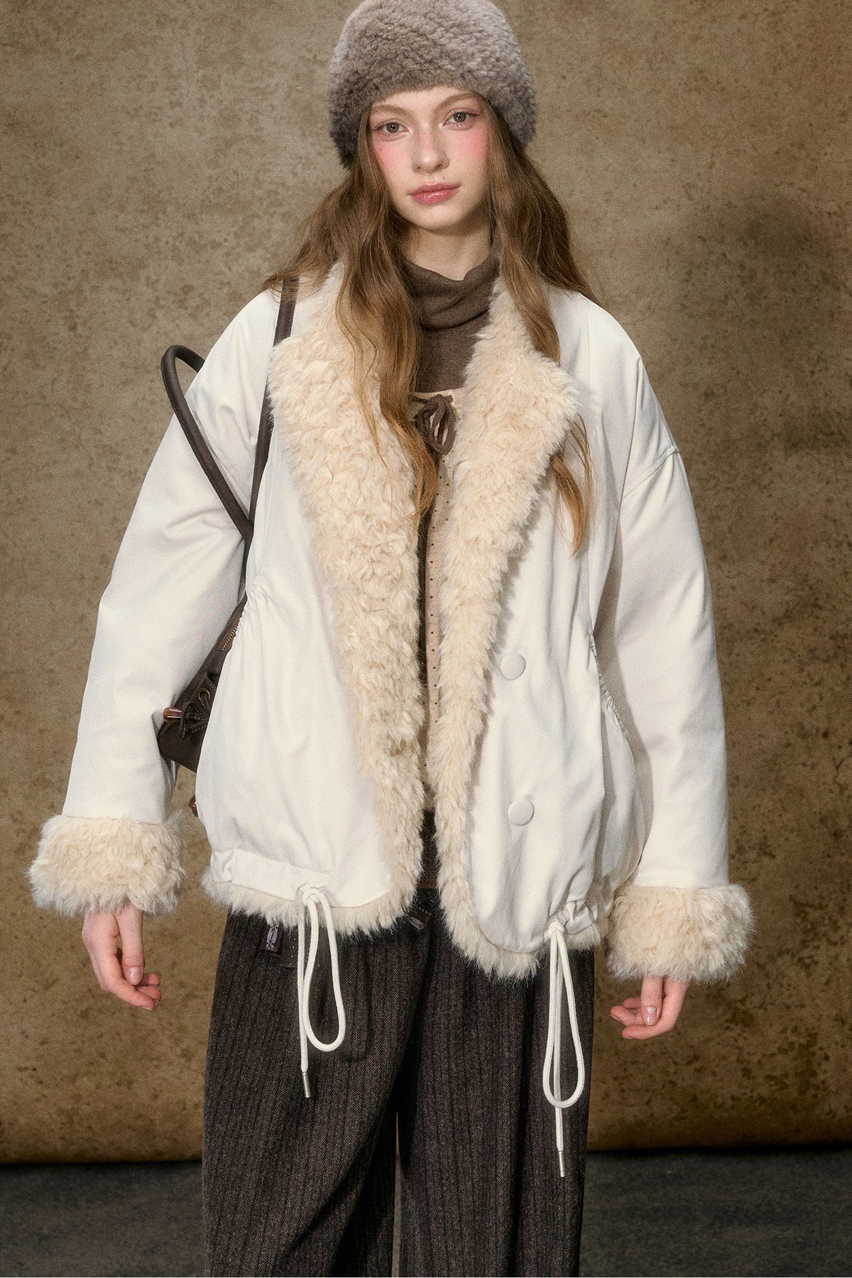 Short Fur Collar Down Jacket