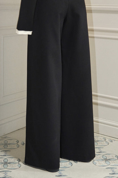 Pleated Wide-Leg Tencel Wool Pants