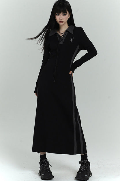 Elegant Long Black Dress