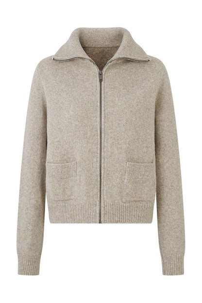 Avenement Lapel Long Sleeve Knitted Cardigan