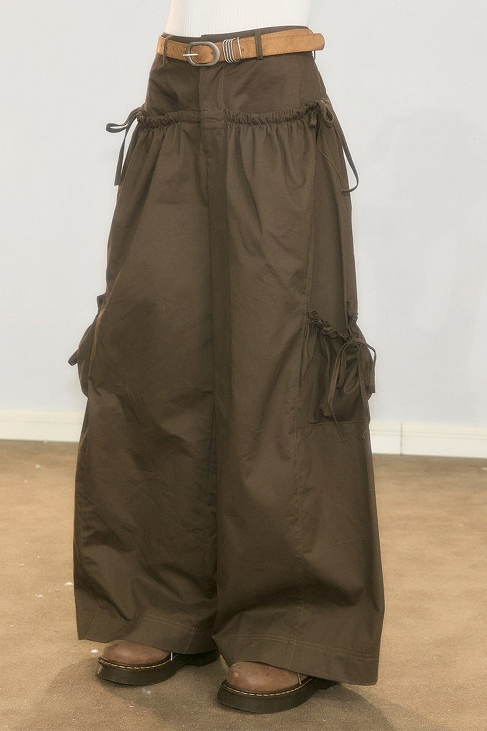 High-Waisted Wide-Leg Cargo Pants
