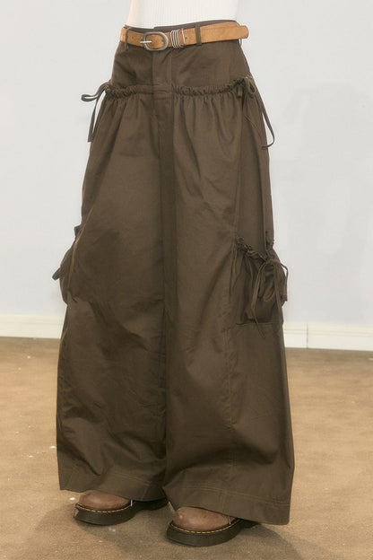 High-Waisted Wide-Leg Cargo Pants