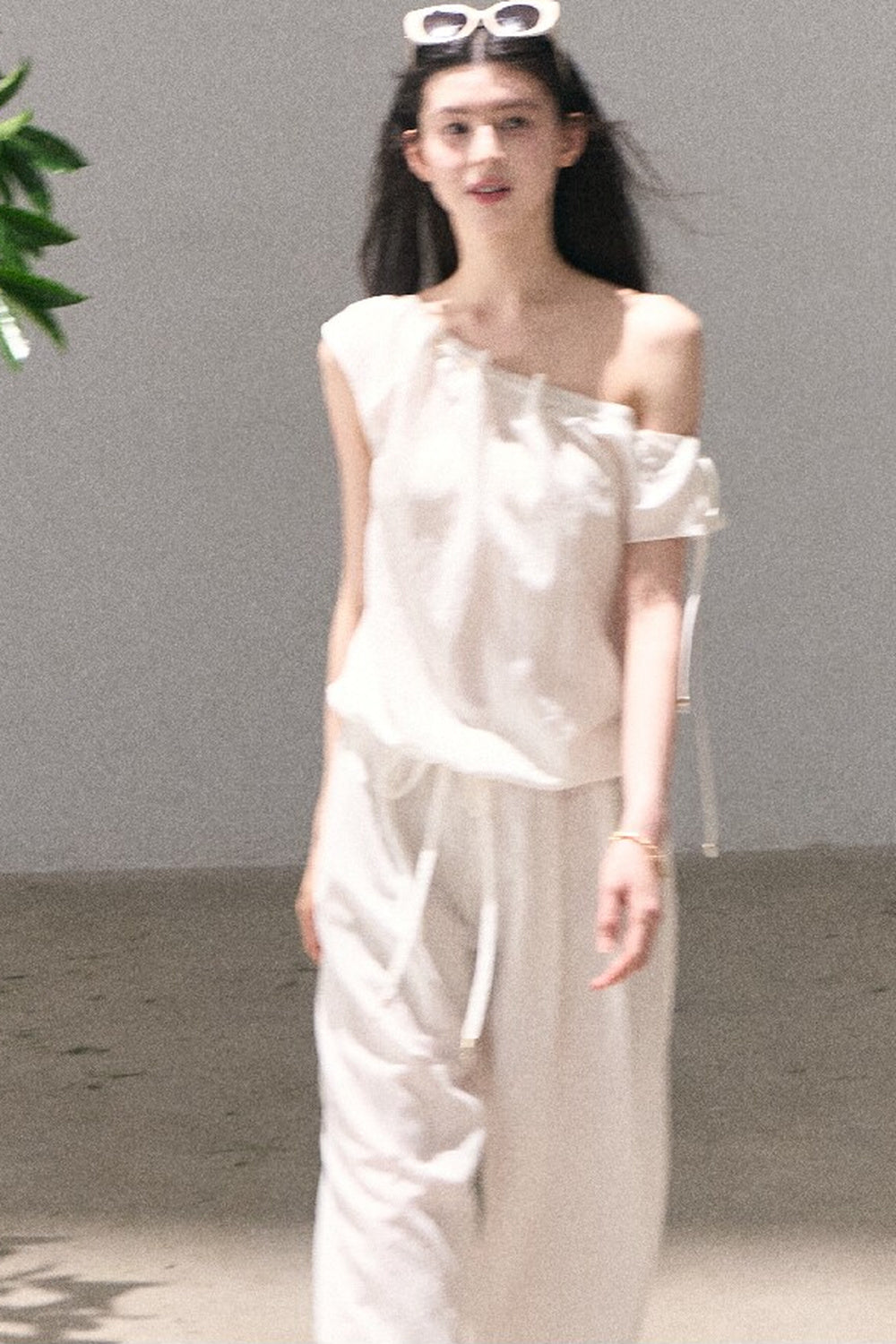 Lyocell Linen Wide-Leg Pants